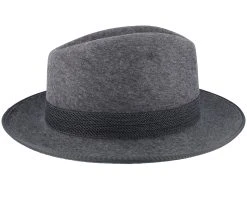 Woolfelt Mix Grey Fedora - Stetson -Fashion Hat Discount Store 4063633095146 3