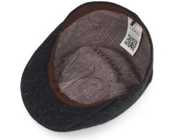 Texas 1 Wool Herringbone Black Flat Cap - Stetson -Fashion Hat Discount Store 4063633097102 4