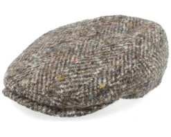 Kent Herringbone Grey Flat Cap - Stetson