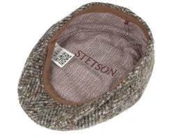 Kent Herringbone Grey Flat Cap - Stetson -Fashion Hat Discount Store 4063633097393 4