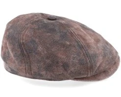 6-panel Cap Pigskin Brown Flat Cap - Stetson -Fashion Hat Discount Store 4063633098437 3