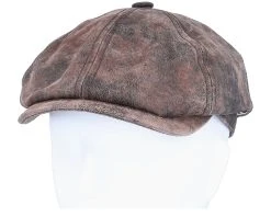 6-panel Cap Pigskin Brown Flat Cap - Stetson -Fashion Hat Discount Store 4063633098437 5