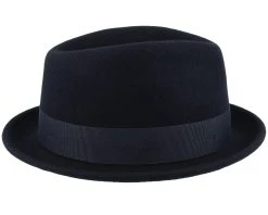 Player Woolfelt 1 Black Fedora - Stetson -Fashion Hat Discount Store 4063633098840 3