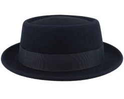 Woolfelt 1 Black Pork Pie - Stetson -Fashion Hat Discount Store 4063633098871 3