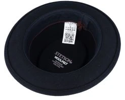 Woolfelt 1 Black Pork Pie - Stetson -Fashion Hat Discount Store 4063633098871 4