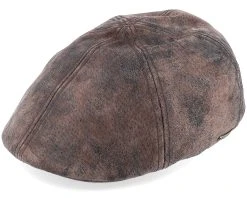 Texas Pig Skin Brown Flat Cap - Stetson