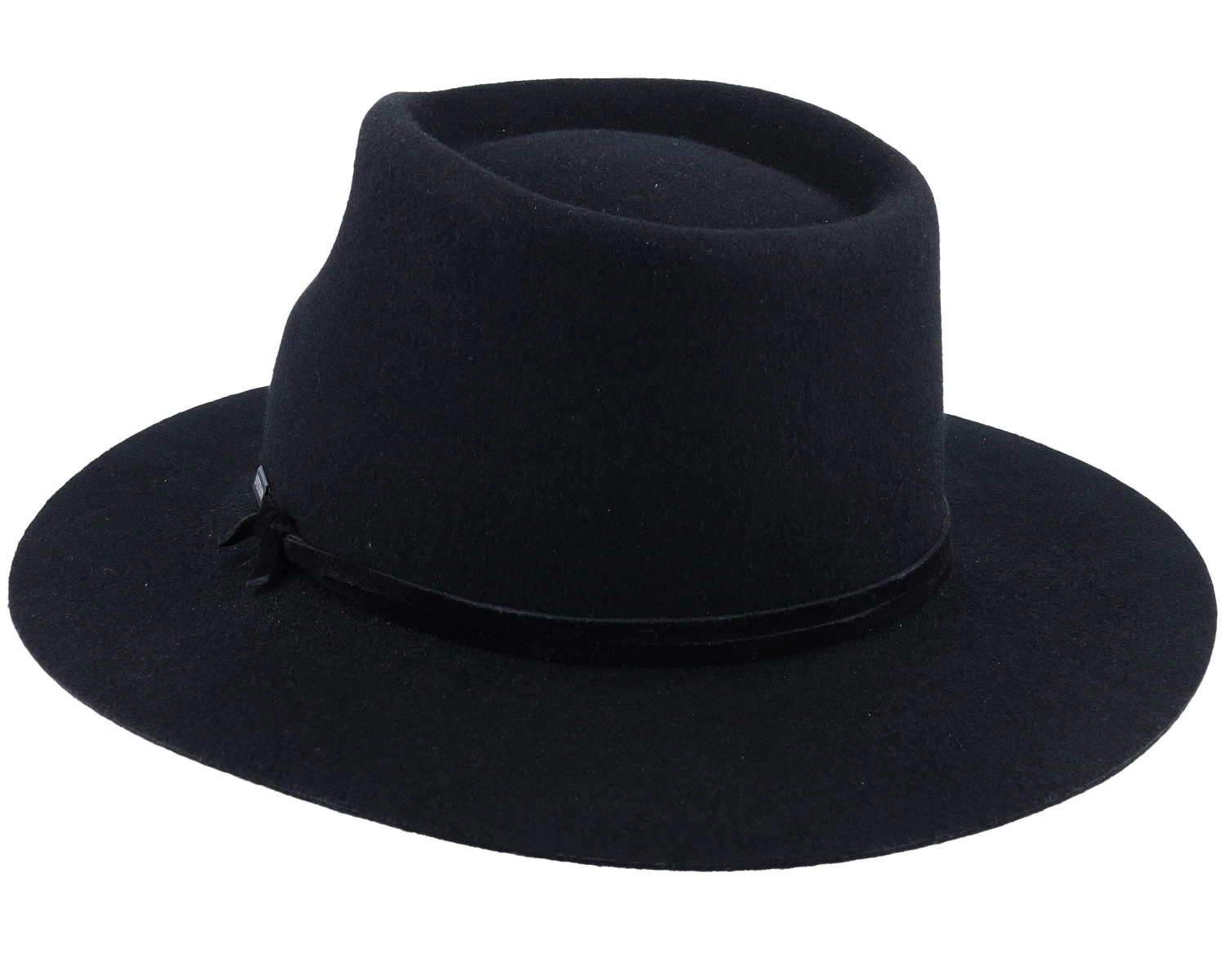 Woolfelt Black Fedora - Stetson 2 Woolfelt Black Fedora - Stetson - Image 2