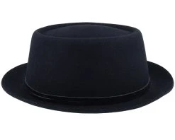 Woolfelt 2 Black Pork Pie - Stetson -Fashion Hat Discount Store 4063633103124 3