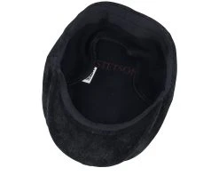 Kent Ef Pigskin Black Earflap Flatcap - Stetson -Fashion Hat Discount Store 4063633103353 4