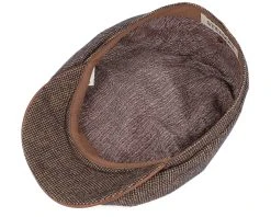 Hatteras Wool/Cotton Brown Flat Cap - Stetson 8 Hatteras Wool/Cotton Brown Flat Cap - Stetson -Fashion Hat Discount Store 4063633104541 4