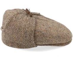 Driver Cap Virgin Wool Earflap Brown Flat Cap - Stetson -Fashion Hat Discount Store 4063633104800 3