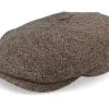 6-panel Virgin Wool Brown Flat Cap - Stetson