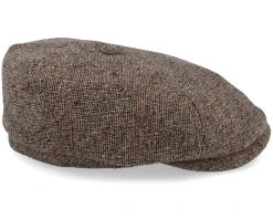 6-panel Virgin Wool Brown Flat Cap - Stetson -Fashion Hat Discount Store 4063633105173 3