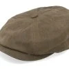 Hatteras Vintage Wax Earflap Brown Flat Cap - Stetson