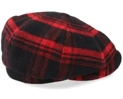 Hatteras Shadow Plaid Red/Black Flat Cap - Stetson 7 Hatteras Shadow Plaid Red/Black Flat Cap - Stetson -Fashion Hat Discount Store 4063633107375 3