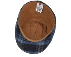 Texas Shadow Plaid Blue Flatcap - Stetson -Fashion Hat Discount Store 4063633107412 4