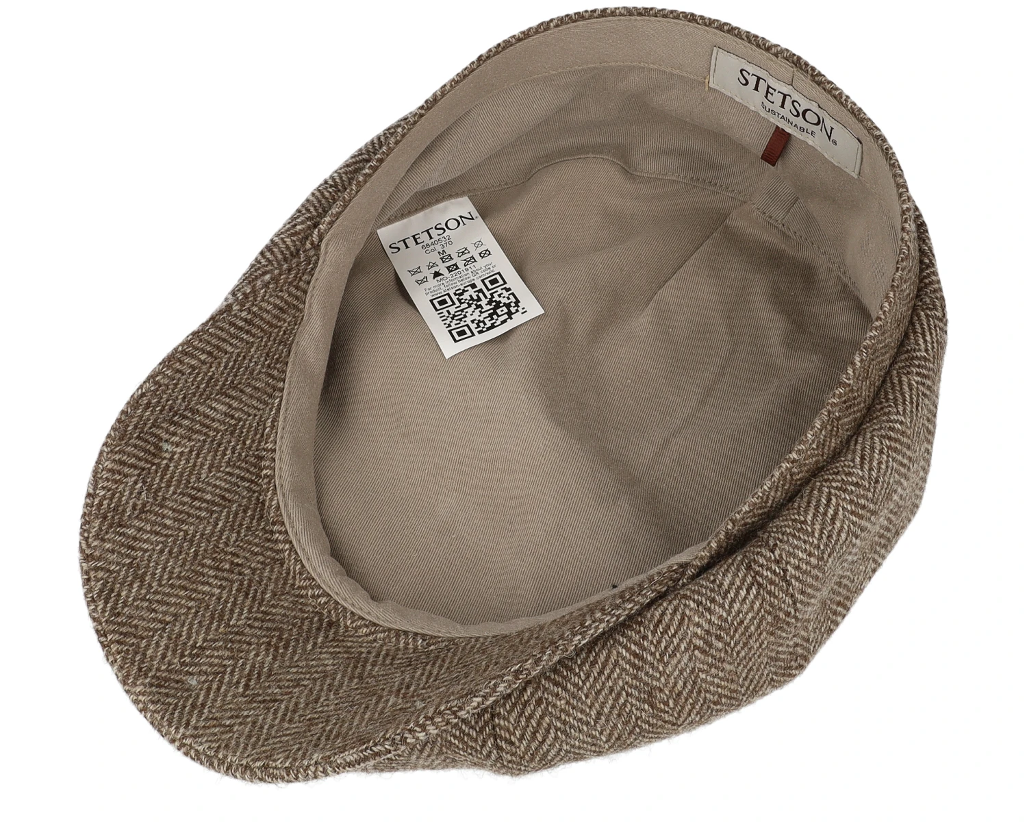 Hatteras Undyed Wool Sustainable Beige Flat Cap - Stetson 4 Hatteras Undyed Wool Sustainable Beige Flat Cap - Stetson - Image 4
