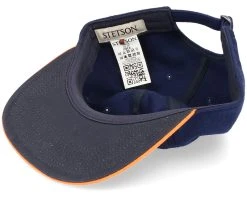 Baseball Cap Retro Script 29 Navy/Orange Strapback - Stetson -Fashion Hat Discount Store 4063633112324 5