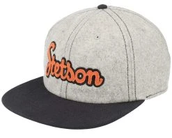 Baseball Retro Script 31 Heather Grey Strapback - Stetson