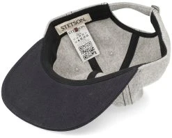 Baseball Retro Script 31 Heather Grey Strapback - Stetson -Fashion Hat Discount Store 4063633112331 5