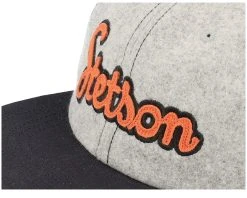Baseball Retro Script 31 Heather Grey Strapback - Stetson -Fashion Hat Discount Store 4063633112331 6