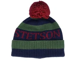 Beanie Blue/Green Pom - Stetson