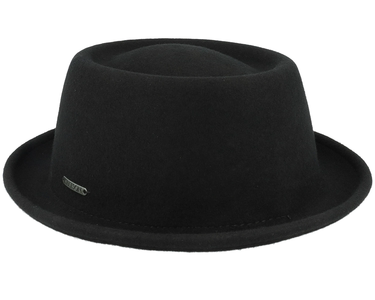 Woolfelt Black Pork Pie - Stetson 2 Woolfelt Black Pork Pie - Stetson - Image 2