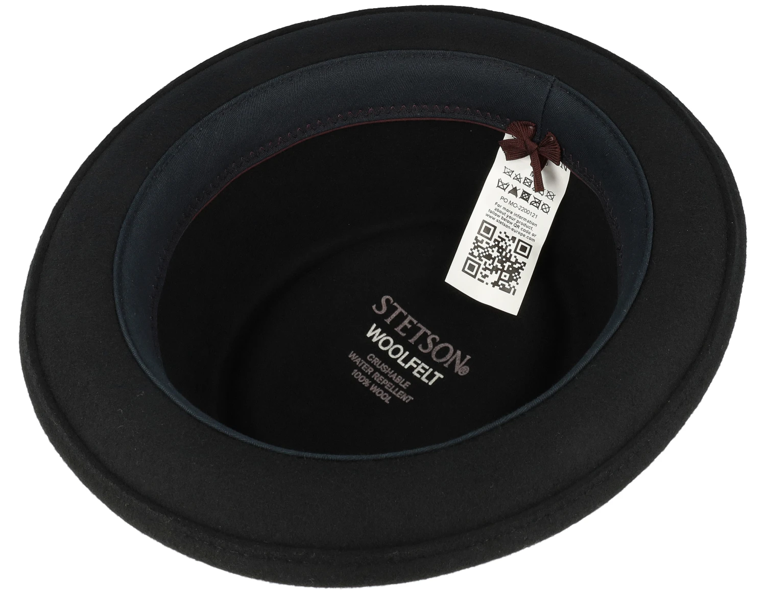 Woolfelt Black Pork Pie - Stetson 4 Woolfelt Black Pork Pie - Stetson - Image 4
