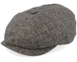 Hatteras Virgin Wool/Linen Charcoal Flat Cap - Stetson