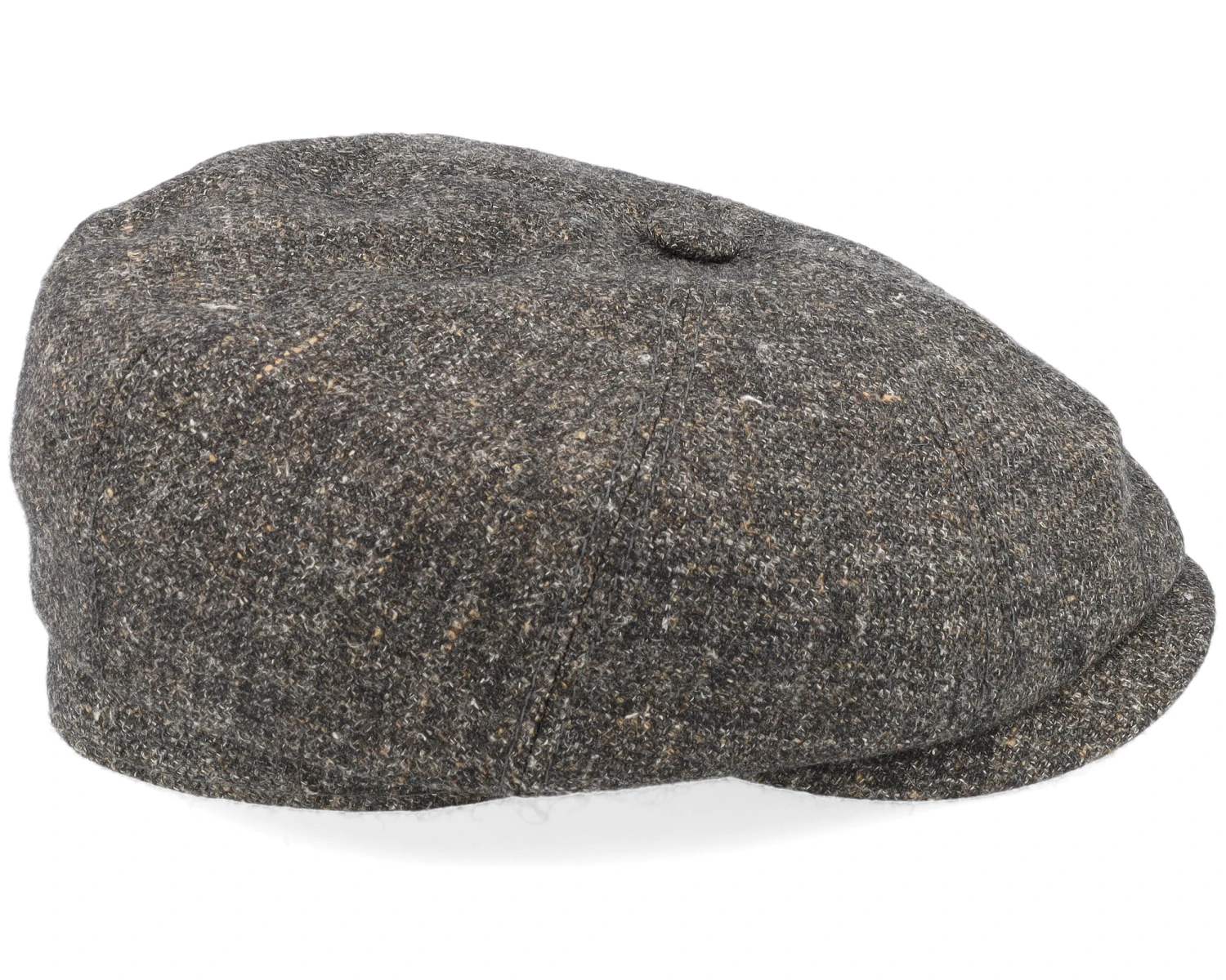 Hatteras Virgin Wool/Linen Charcoal Flat Cap - Stetson 3 Hatteras Virgin Wool/Linen Charcoal Flat Cap - Stetson - Image 3