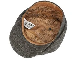 Hatteras Virgin Wool/Linen Charcoal Flat Cap - Stetson 8 Hatteras Virgin Wool/Linen Charcoal Flat Cap - Stetson -Fashion Hat Discount Store 4063633116933 4