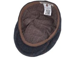 Driver Cap Wool Grey Herringbone Flat Cap - Stetson -Fashion Hat Discount Store 4063633118050 4