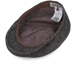 Driver Cap Wool Beige Herringbone Flat Cap - Stetson 8 Driver Cap Wool Beige Herringbone Flat Cap - Stetson -Fashion Hat Discount Store 4063633118074 4