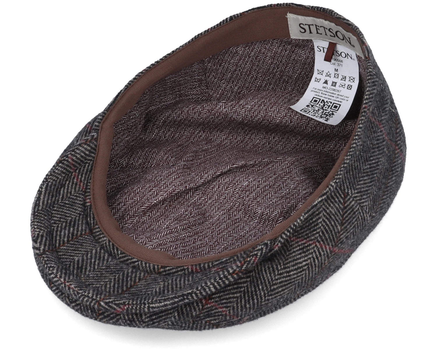Driver Cap Wool Beige Herringbone Flat Cap - Stetson 4 Driver Cap Wool Beige Herringbone Flat Cap - Stetson - Image 4
