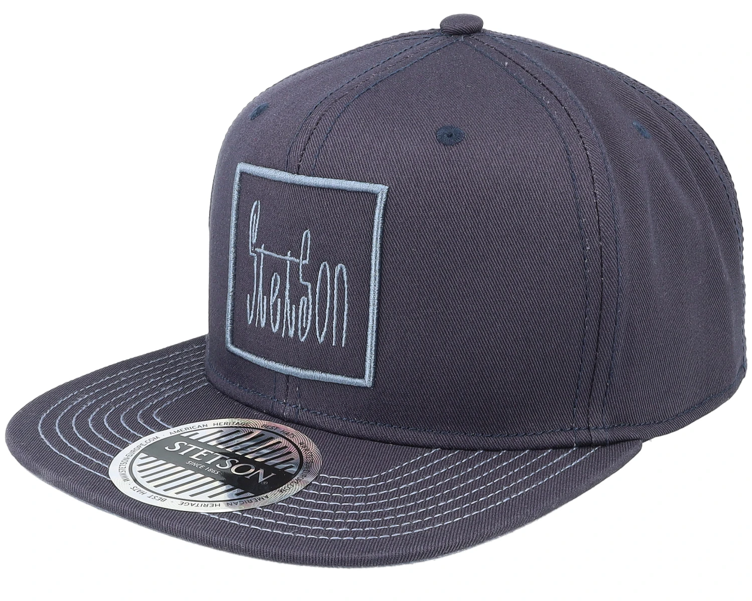 Baseaball Cap Cotton Blue Snapback - Stetson 1 Baseaball Cap Cotton Blue Snapback - Stetson