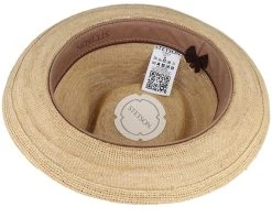 Fedora Raffia Crochet Beige Straw Hat - Stetson -Fashion Hat Discount Store 4063633122309 4