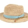 Traveller Raffia Crochet Beige Straw Hat - Stetson