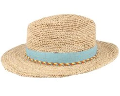 Traveller Raffia Crochet Beige Straw Hat - Stetson -Fashion Hat Discount Store 4063633122514 3
