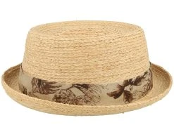 Raffia Sustainable Beige Pork Pie - Stetson -Fashion Hat Discount Store 4063633122699 3