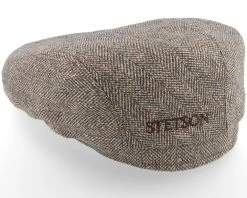 Driver Cap Silk Brown Flat Cap - Stetson -Fashion Hat Discount Store 4063633123214 3