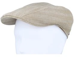 Ivy Cap Linen Stripe Beige Flat Cap - Stetson -Fashion Hat Discount Store 4063633125737 5
