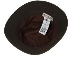Waxed Organic Cotton Olive Bucket - Stetson -Fashion Hat Discount Store 4063633126888 5