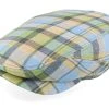Driver Cap Linen Check Multicolor Flat Cap - Stetson