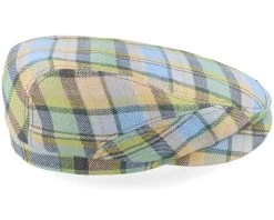 Driver Cap Linen Check Multicolor Flat Cap - Stetson -Fashion Hat Discount Store 4063633126932 3