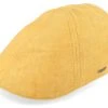 Texas Linen Herringbone Yellow Flatcap - Stetson