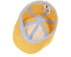 Texas Linen Herringbone Yellow Flatcap - Stetson -Fashion Hat Discount Store 4063633128448 4