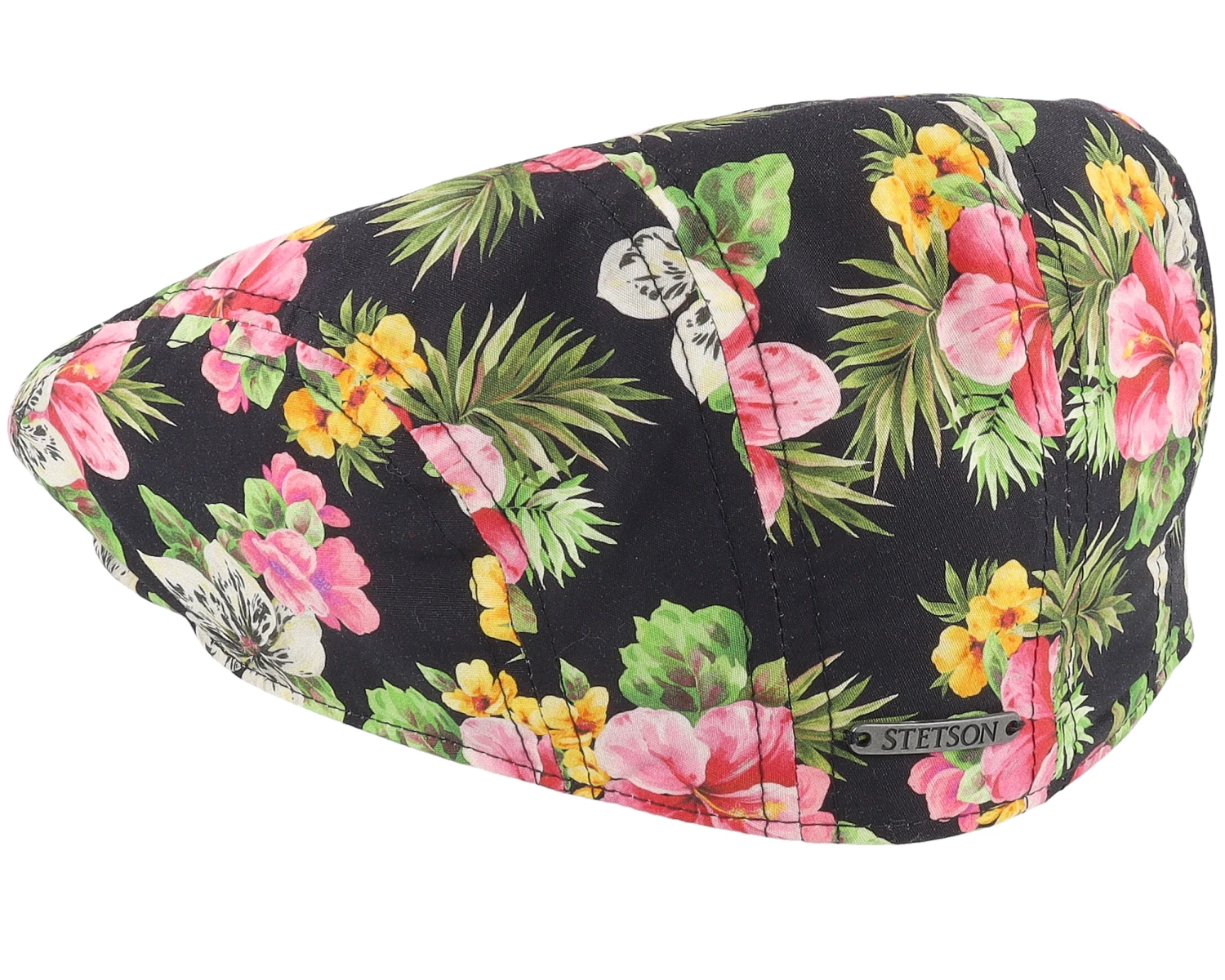 Ivy Cap Cotton Hawaii Print Floral Pattern Flat Cap - Stetson 2 Ivy Cap Cotton Hawaii Print Floral Pattern Flat Cap - Stetson - Image 2