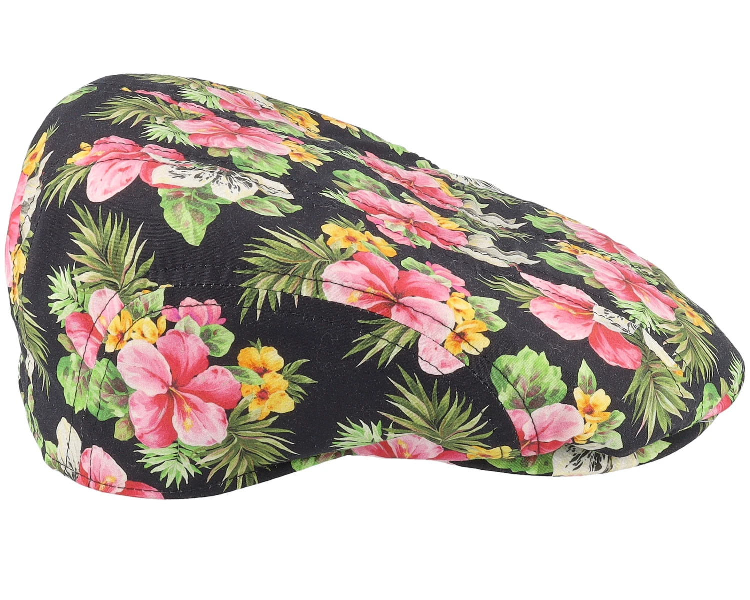 Ivy Cap Cotton Hawaii Print Floral Pattern Flat Cap - Stetson 3 Ivy Cap Cotton Hawaii Print Floral Pattern Flat Cap - Stetson - Image 3