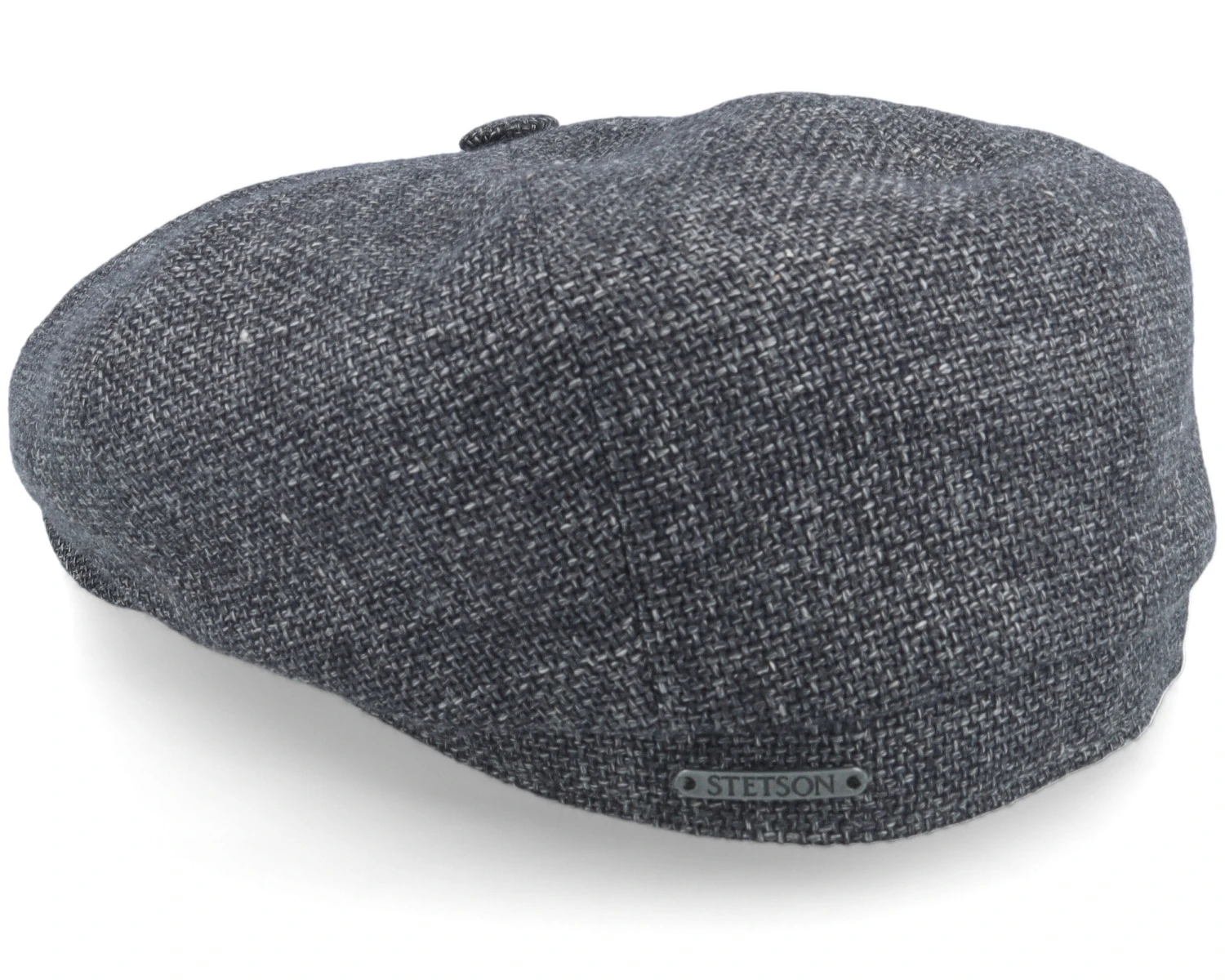 Hatteras Virgin Wool/Linen Grey Flat Cap - Stetson 2 Hatteras Virgin Wool/Linen Grey Flat Cap - Stetson - Image 2
