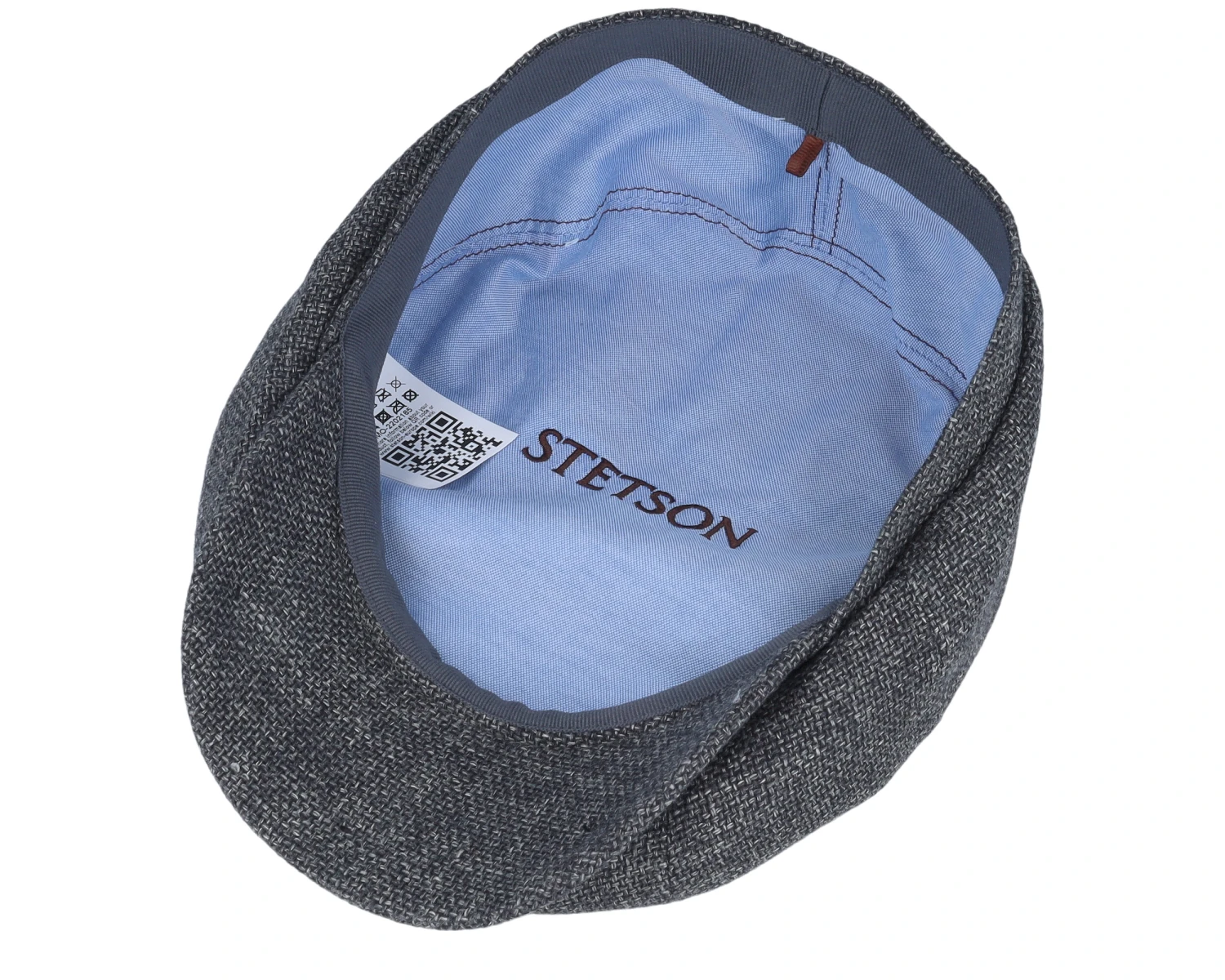 Hatteras Virgin Wool/Linen Grey Flat Cap - Stetson 4 Hatteras Virgin Wool/Linen Grey Flat Cap - Stetson - Image 4
